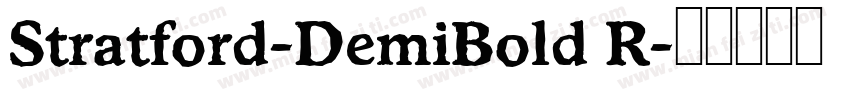Stratford-DemiBold R字体转换